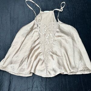 Free People Cream Lace Camisole Top